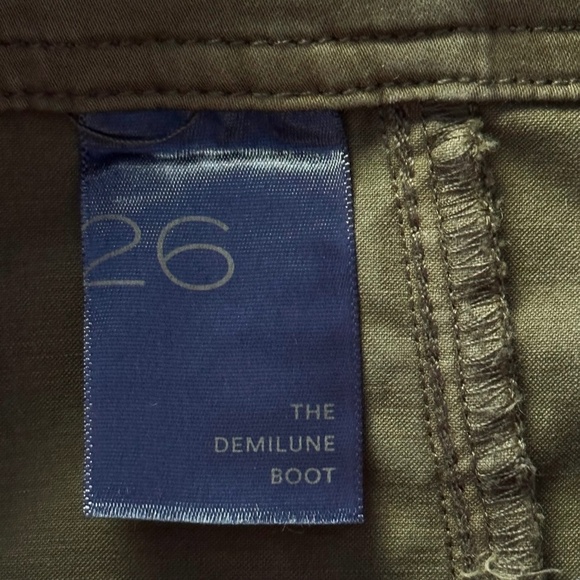 Anthropologie Pilcro Demilune Boot Utility Flare Pant Green Women's Size 26 - Picture 13 of 15